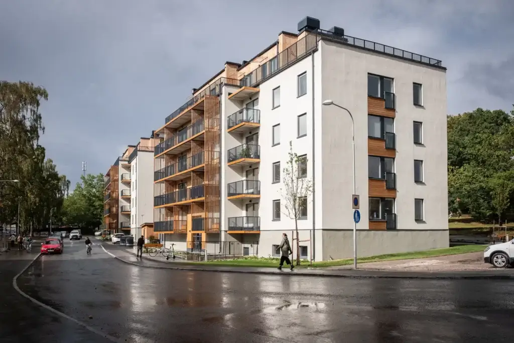 Tornkran Liebherr 200 på byggarbetsplats i Stockholm, Boktryckaren