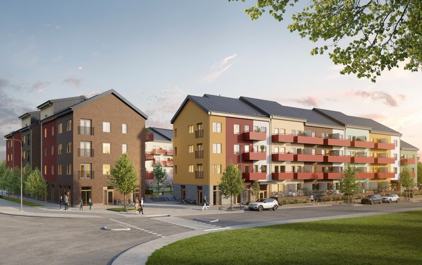 Tornkran Comansa 650 på byggarbetsplats i Stockholm, Södergården